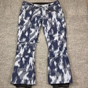 Iceburg Snow Pants Womens XL Blue Camo Insulated Ski Snowboard Adjustable Waist